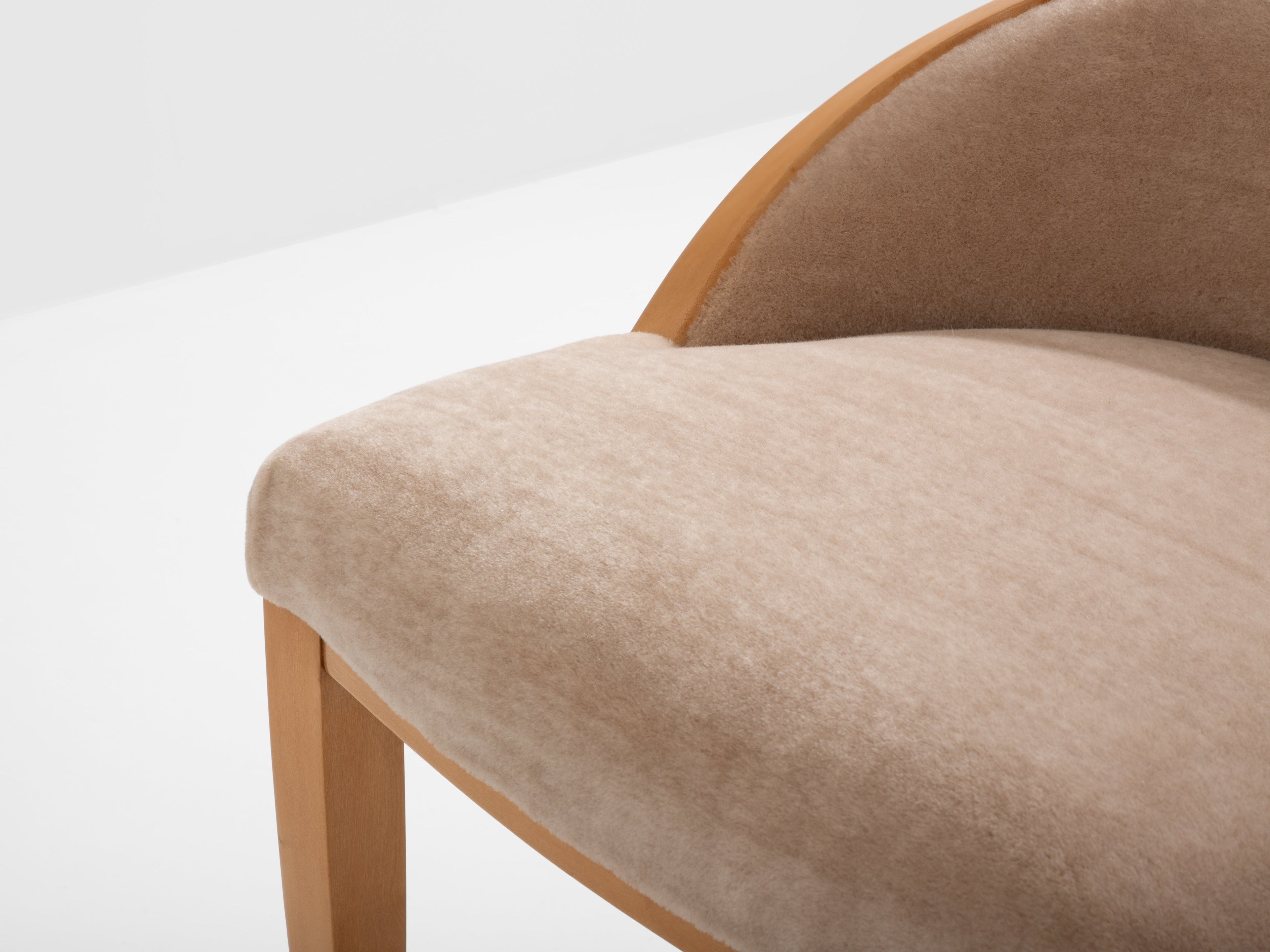 André Arbus sycamore mohair velvet desk or vanity table chair 1934