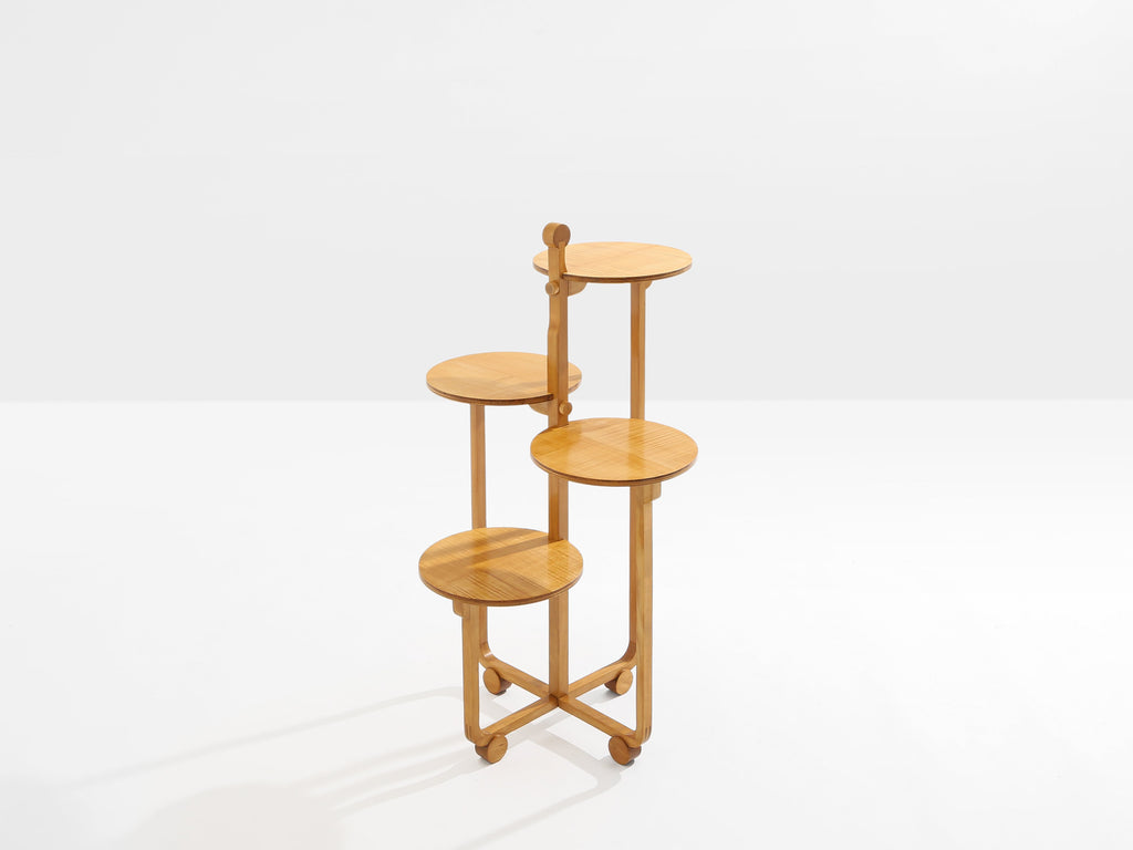 André Groult four-tiered table maple and beech wood circa 1920