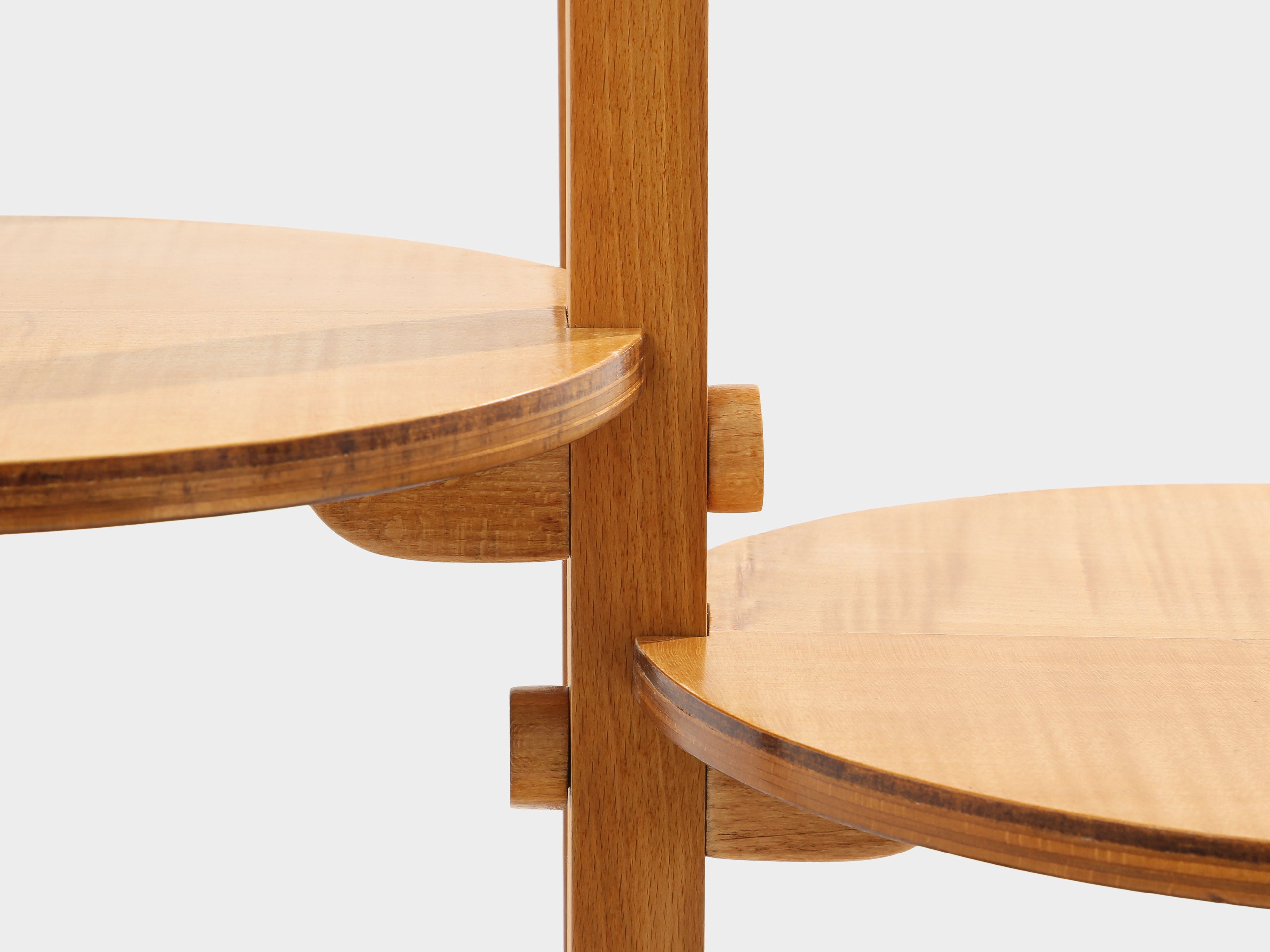 André Groult four-tiered table maple and beech wood circa 1920