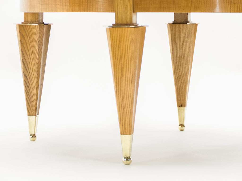 André Arbus ash wood neoclassical coffee table 1940s