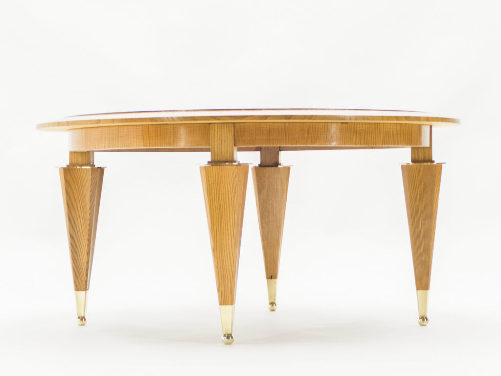 André Arbus ash wood neoclassical coffee table 1940s