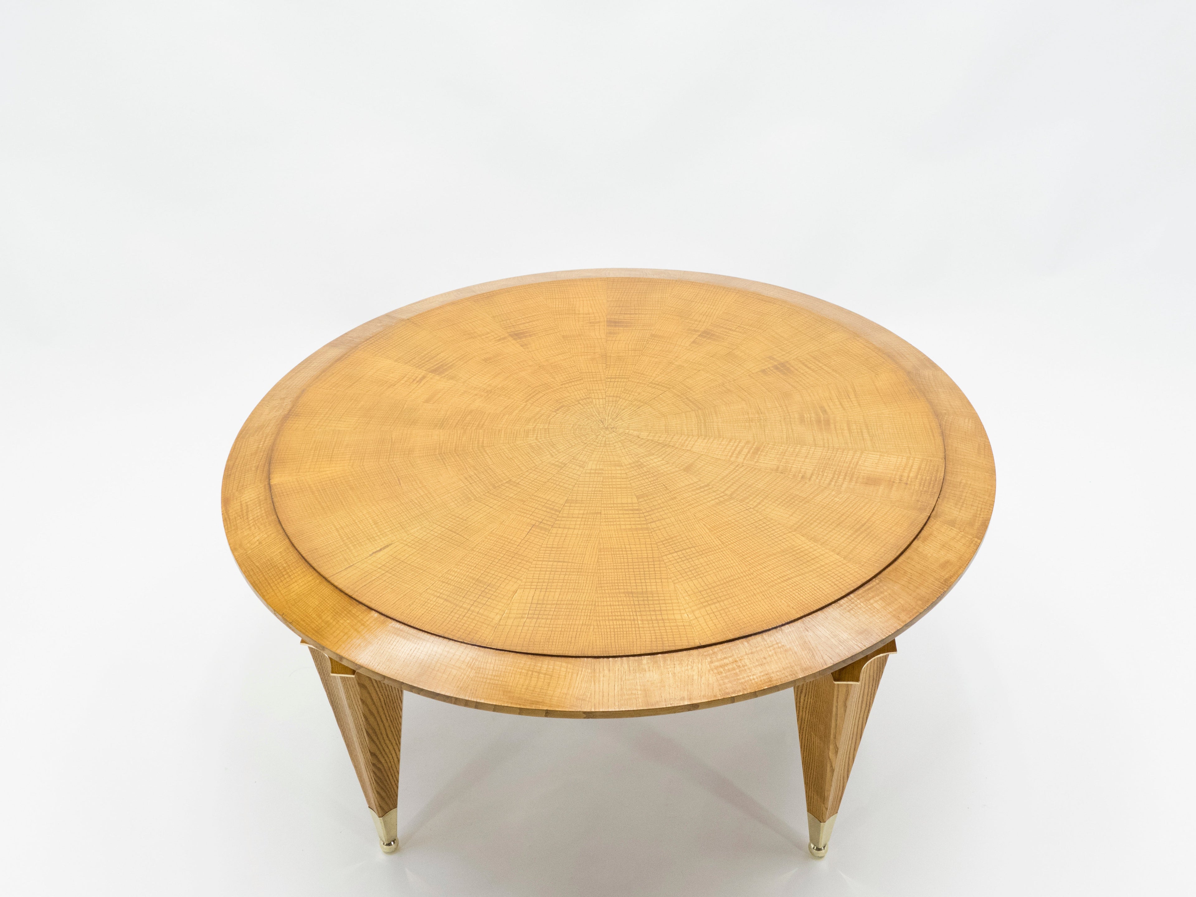 André Arbus ash wood neoclassical coffee table 1940s