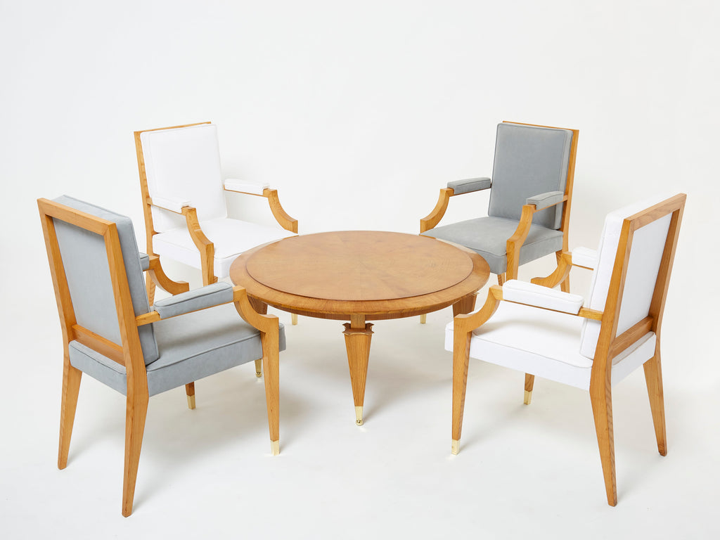 André Arbus ash wood neoclassical coffee table 1940s