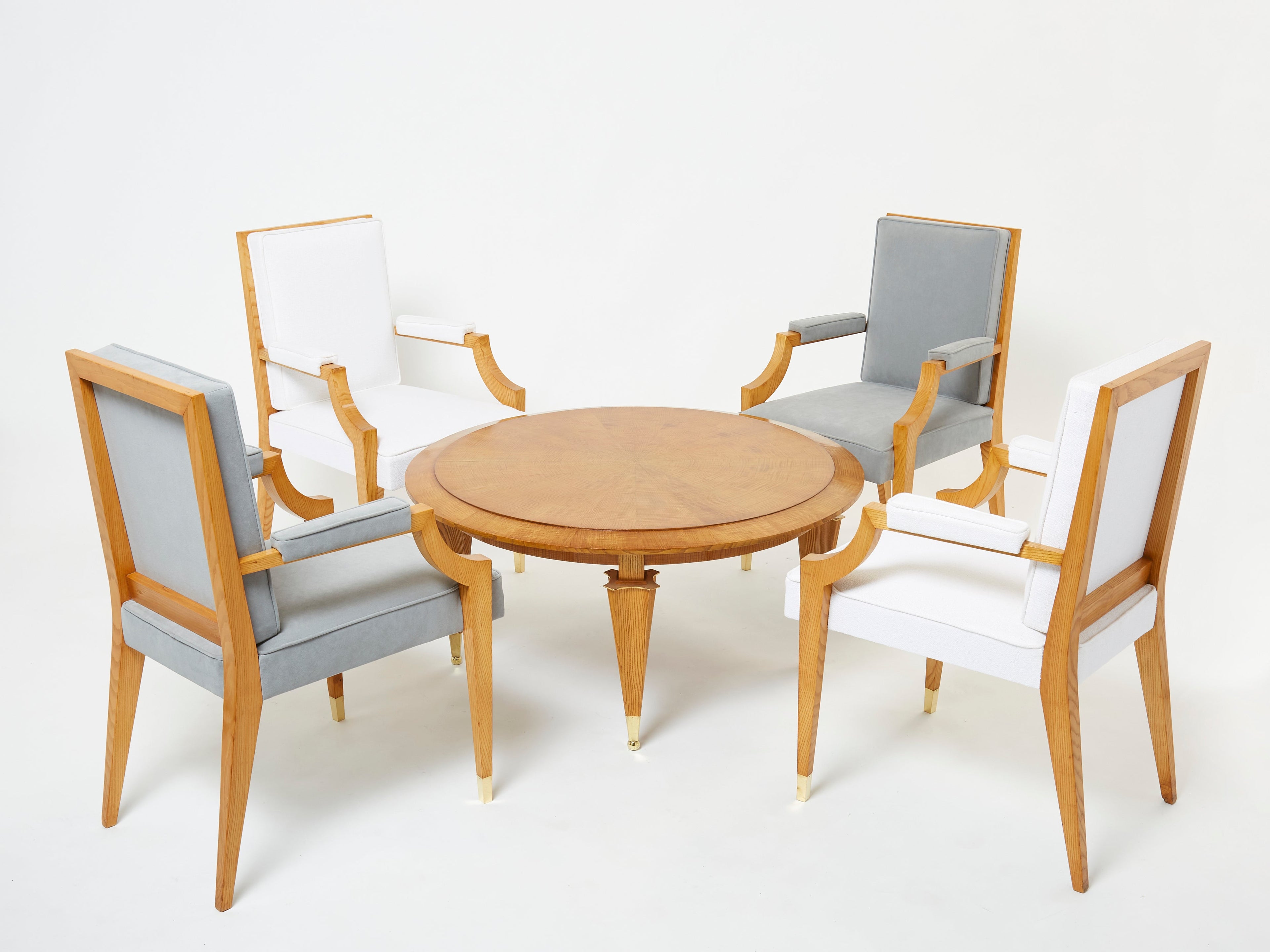 André Arbus ash wood neoclassical coffee table 1940s