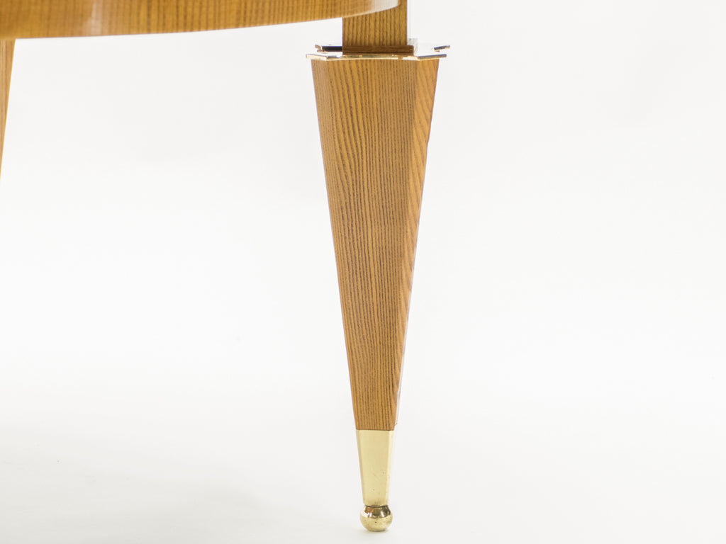 André Arbus ash wood neoclassical coffee table 1940s