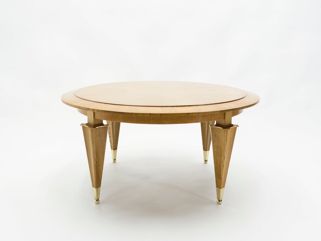 André Arbus ash wood neoclassical coffee table 1940s