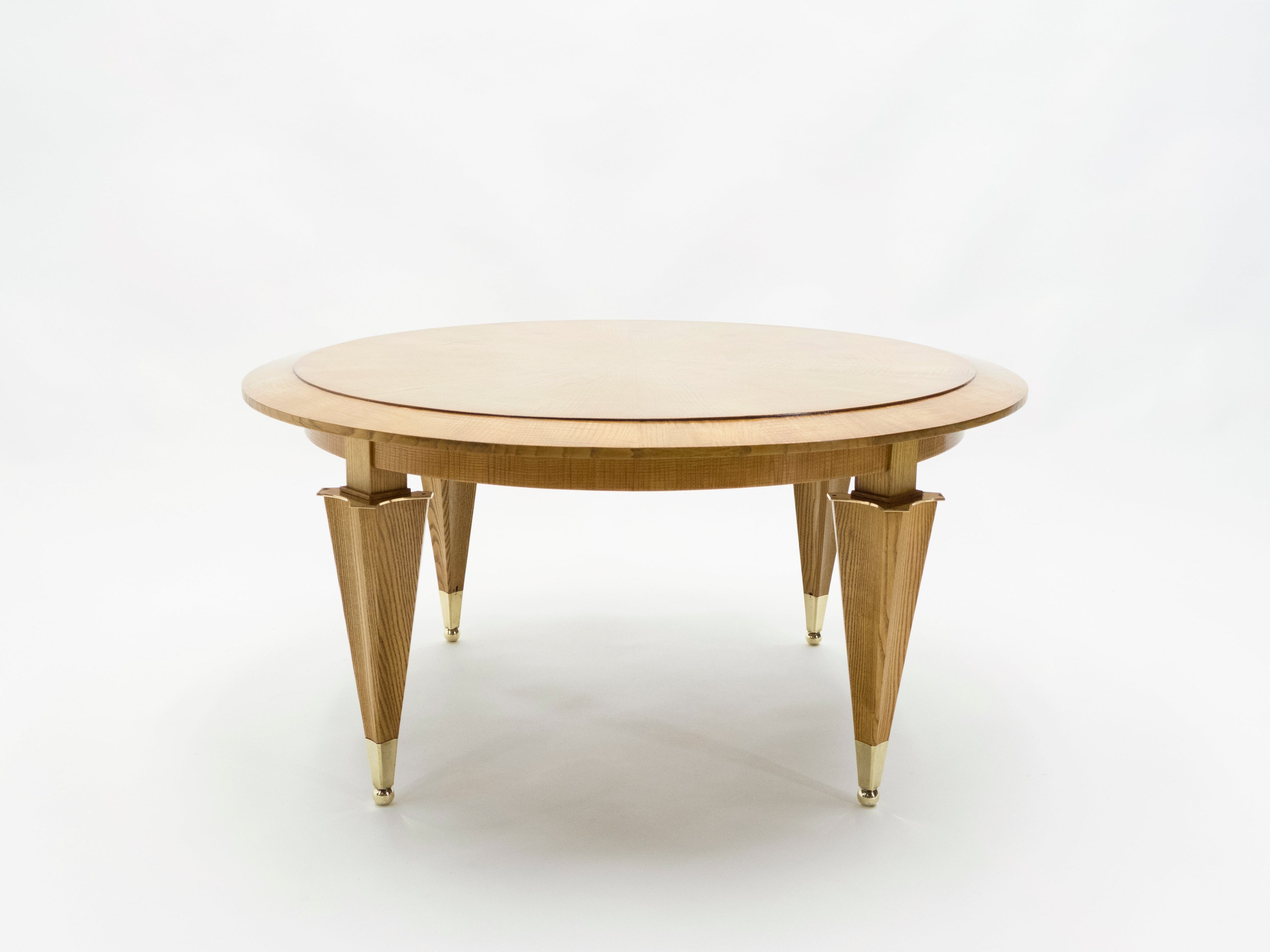 André Arbus ash wood neoclassical coffee table 1940s