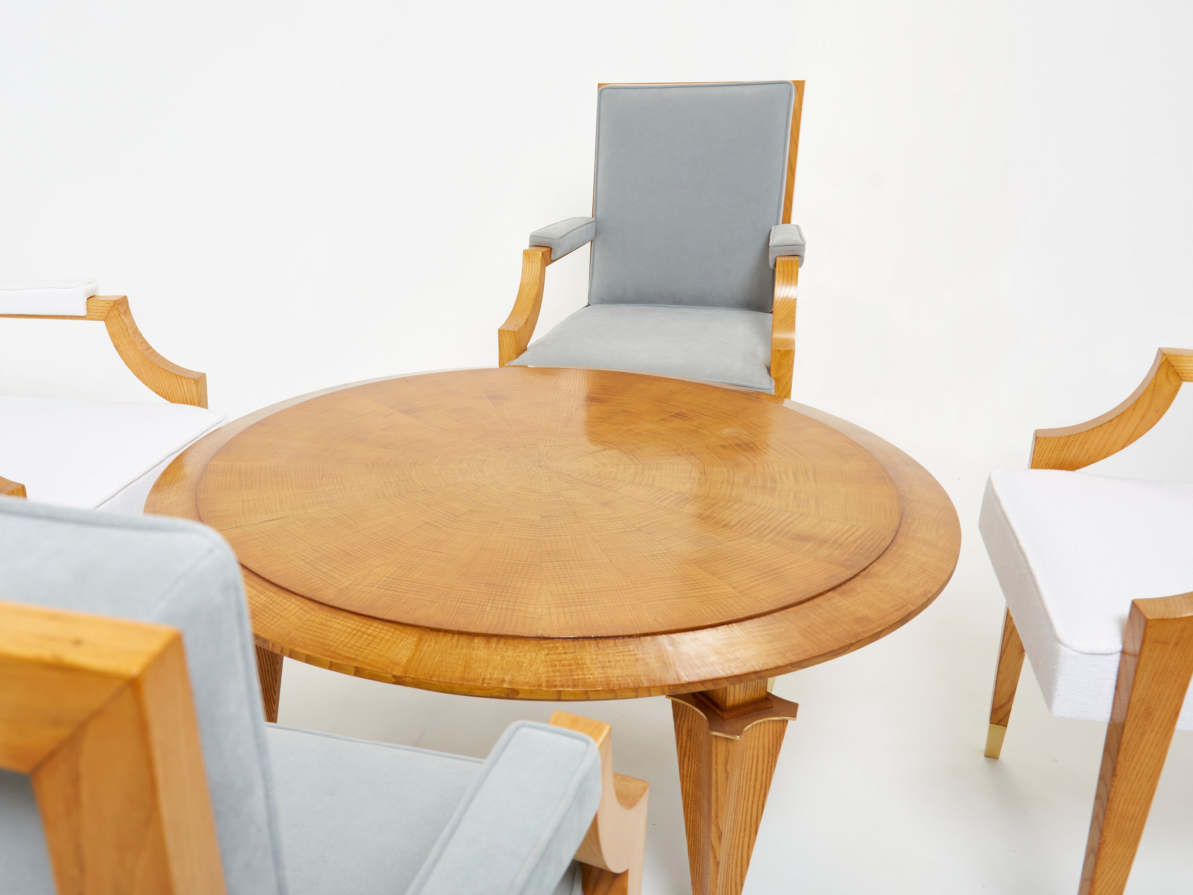 André Arbus ash wood neoclassical coffee table 1940s