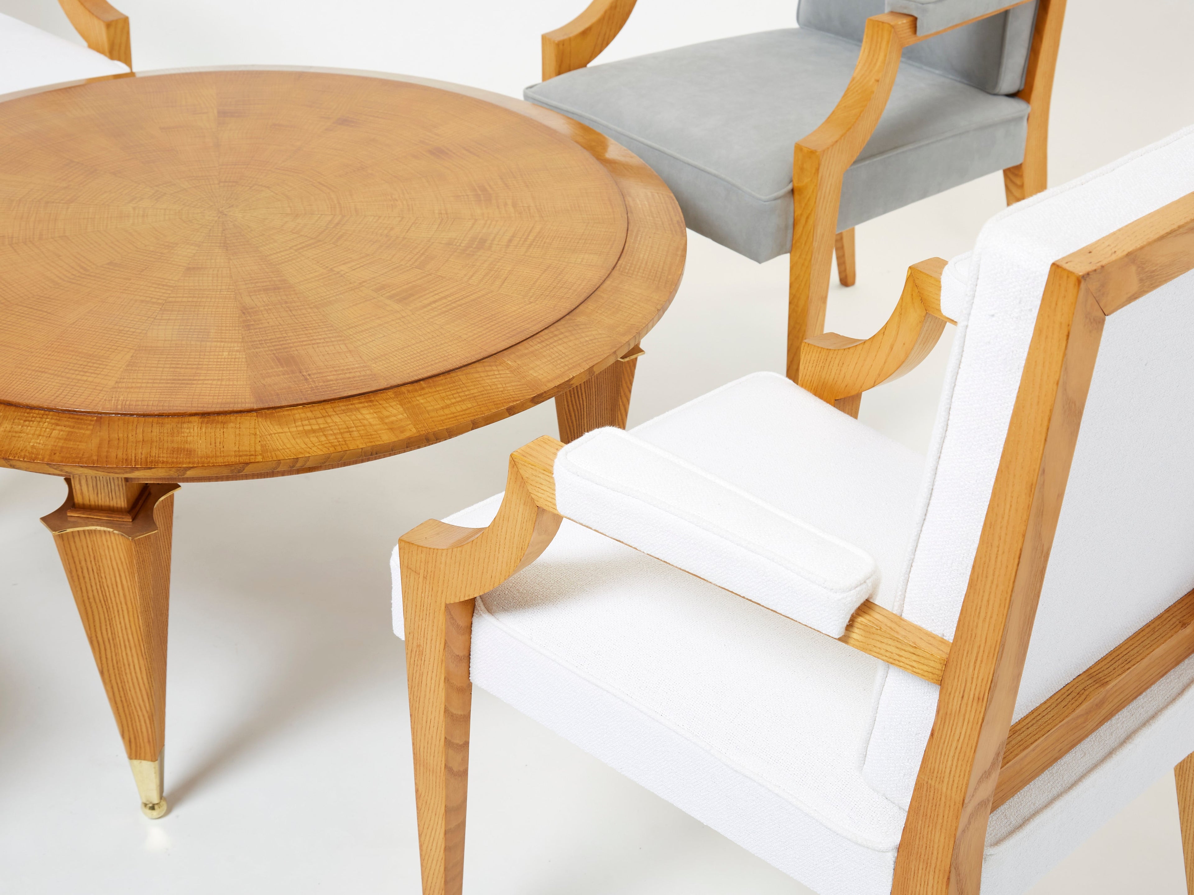André Arbus ash wood neoclassical coffee table 1940s