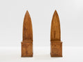 Andrea Salvetti pair of neo-gothic chairs solid pine 1994