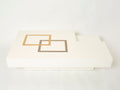 Italian extra large Antonio Pavia white lacquer brass steel coffee table 1970s