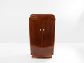 Jules Leleu mahogany cabinet nickeled metal 1930