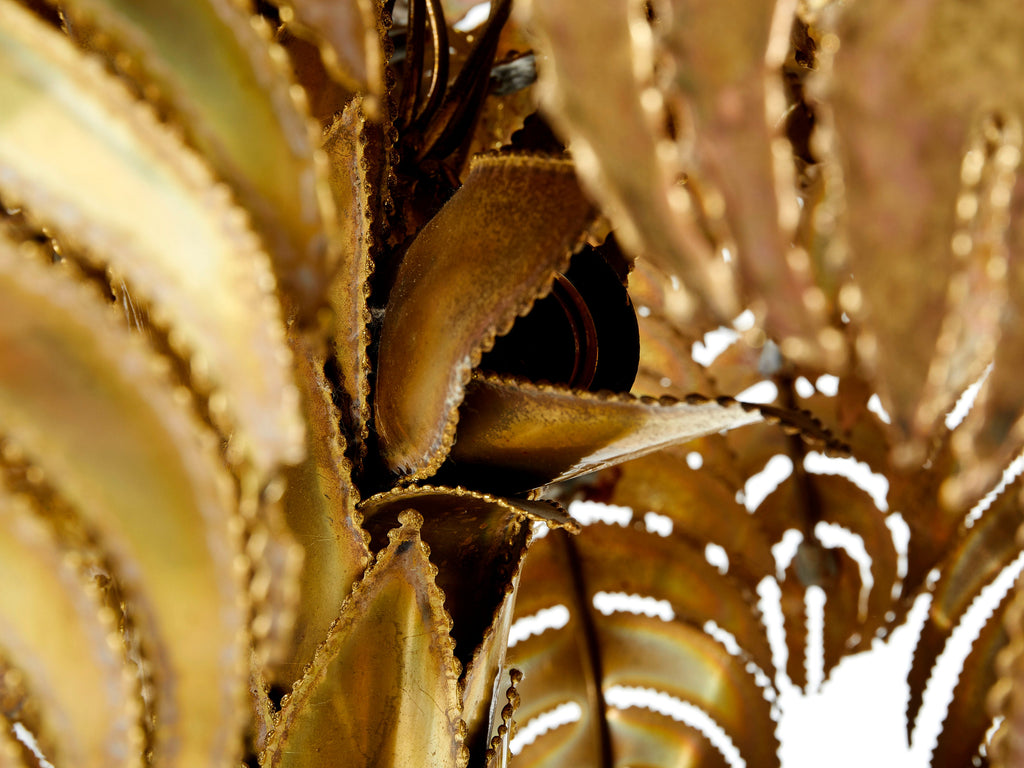Brass palm tree lamp by Christian Techoueyres for Maison Jansen 1970s