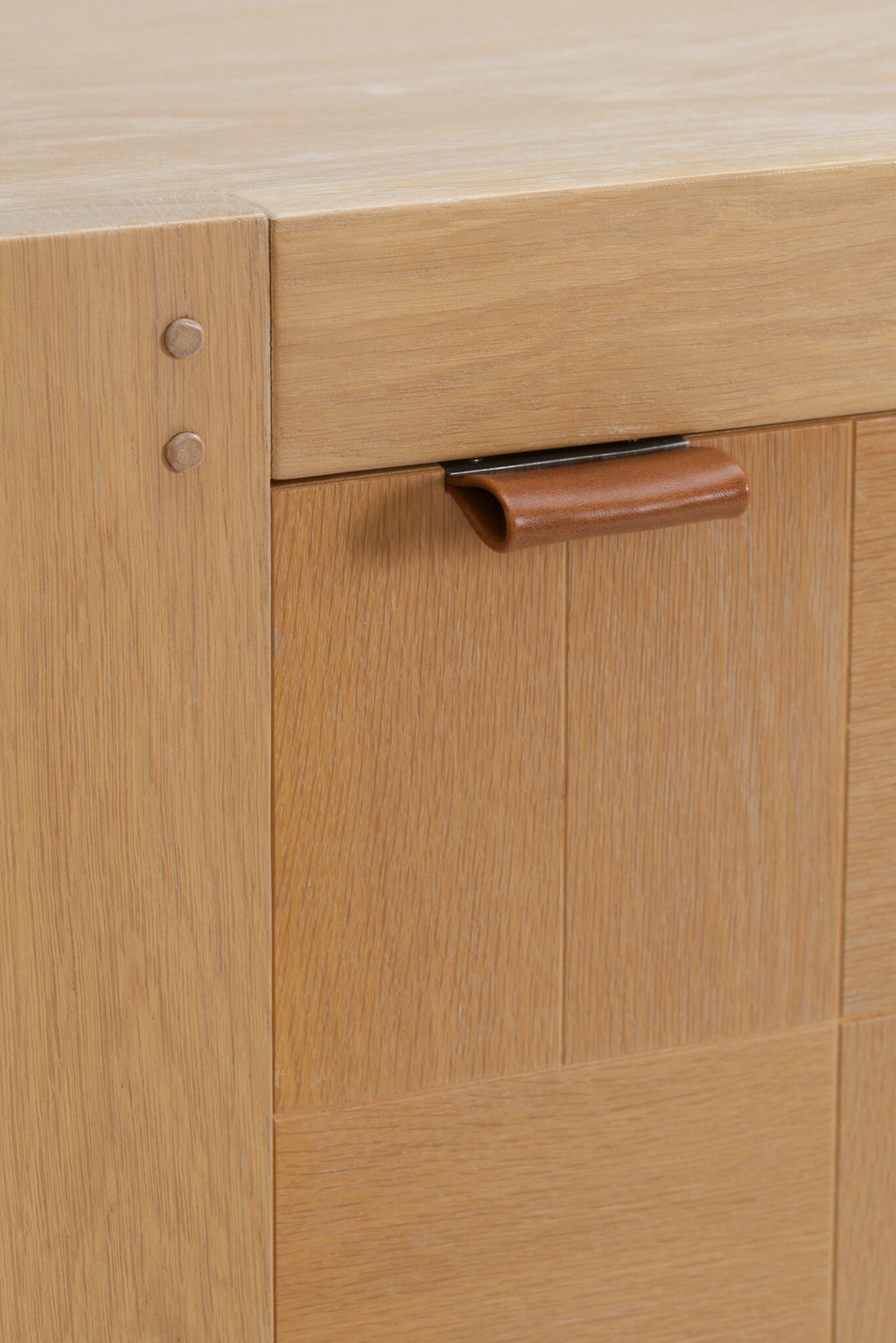 Frans Defour Brutalist graphical oak highboard