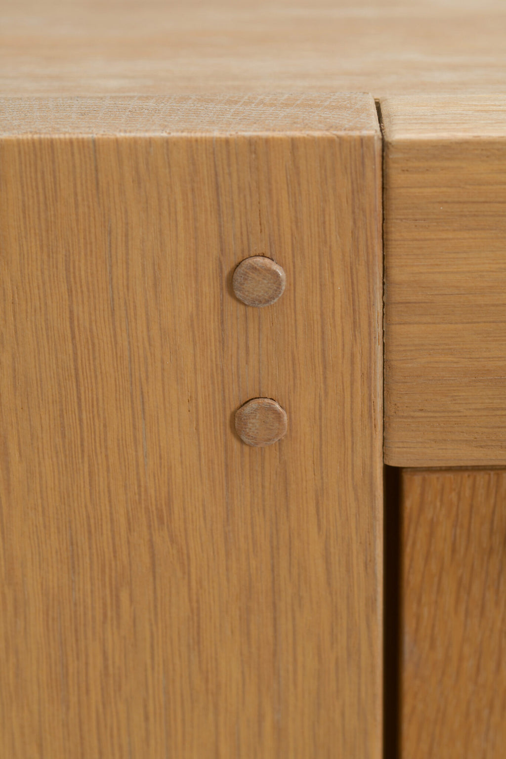 Frans Defour Brutalist graphical oak highboard