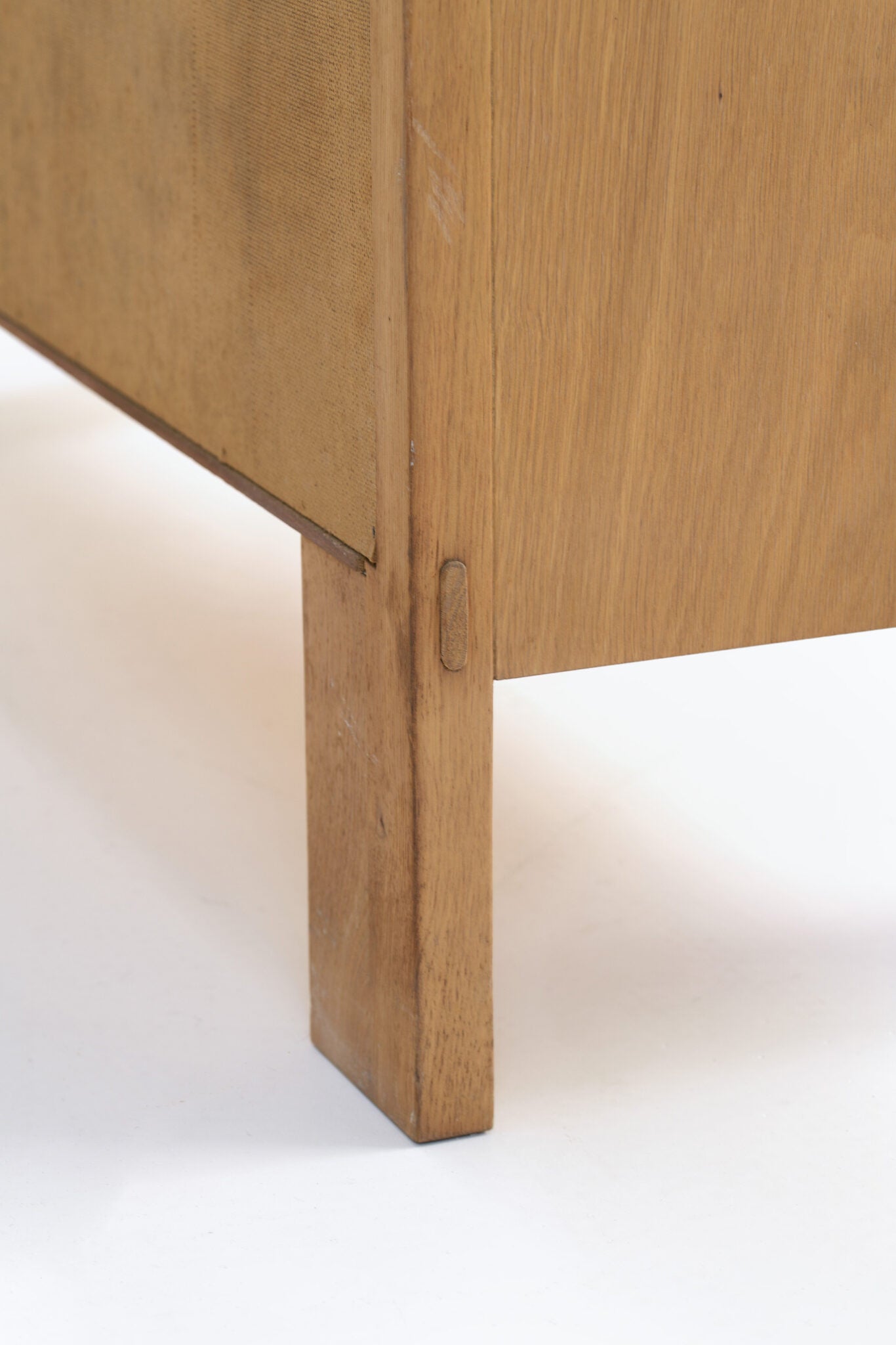 Frans Defour Brutalist graphical oak highboard