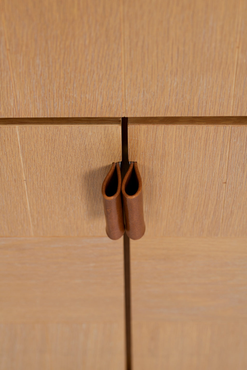 Frans Defour Brutalist graphical oak highboard