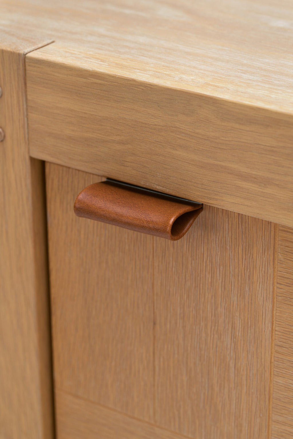 Frans Defour Brutalist graphical oak highboard
