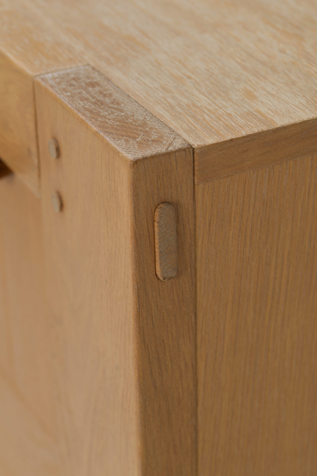 Frans Defour Brutalist graphical oak highboard