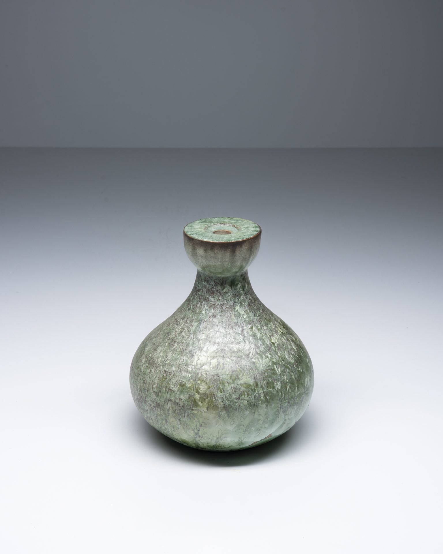 Marius Besson Ceramic vase/ lamp base with nucleations