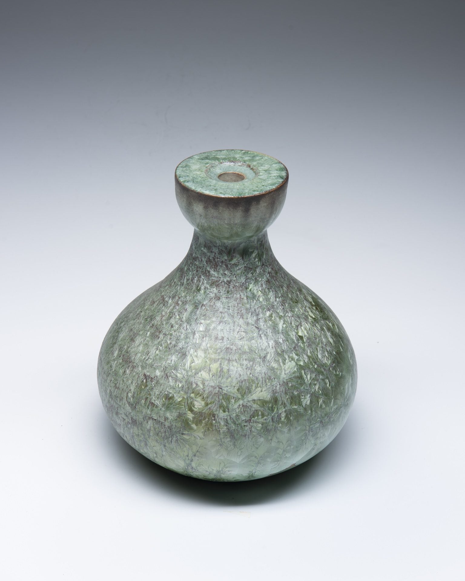 Marius Besson Ceramic vase/ lamp base with nucleations