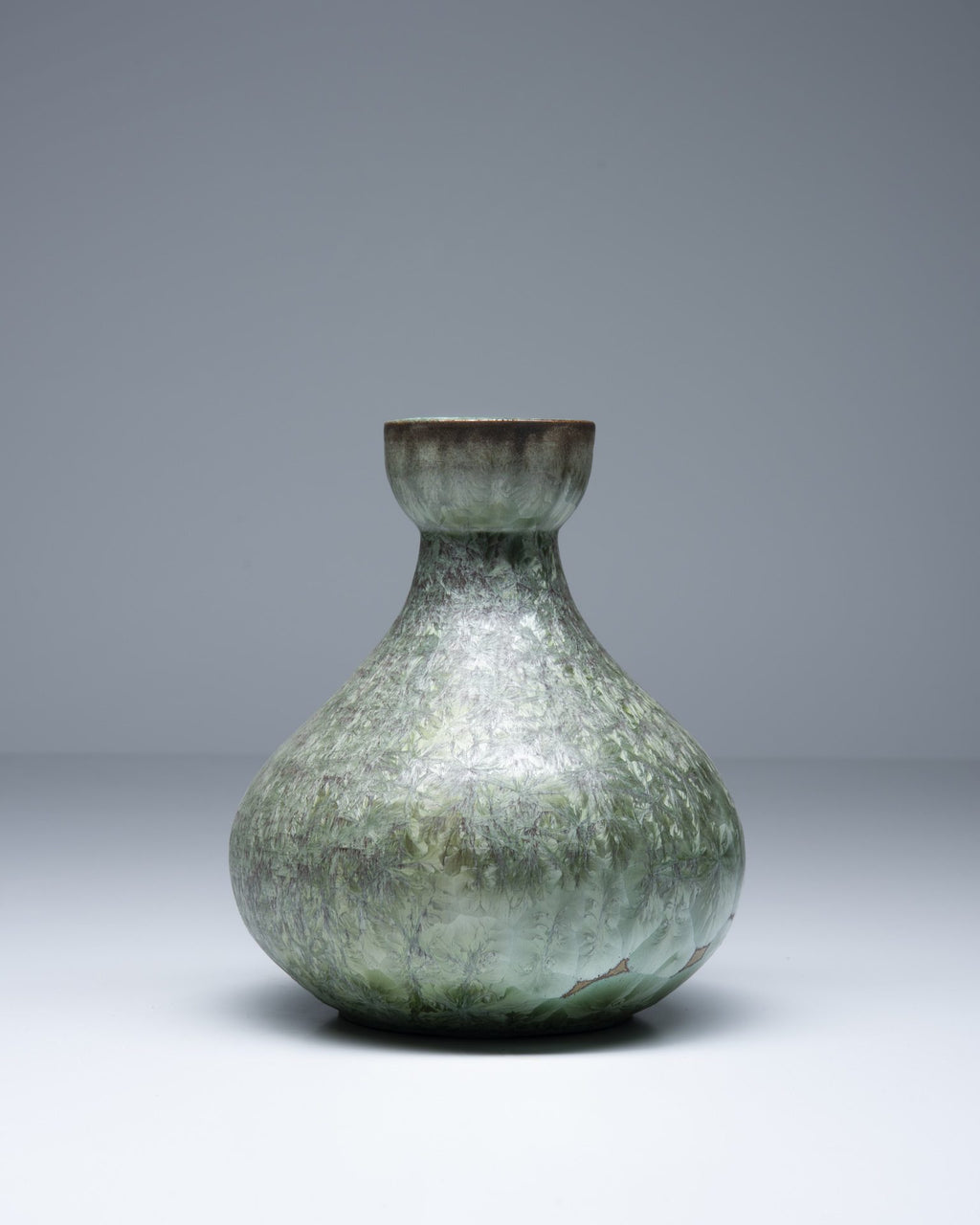 Marius Besson Ceramic vase/ lamp base with nucleations