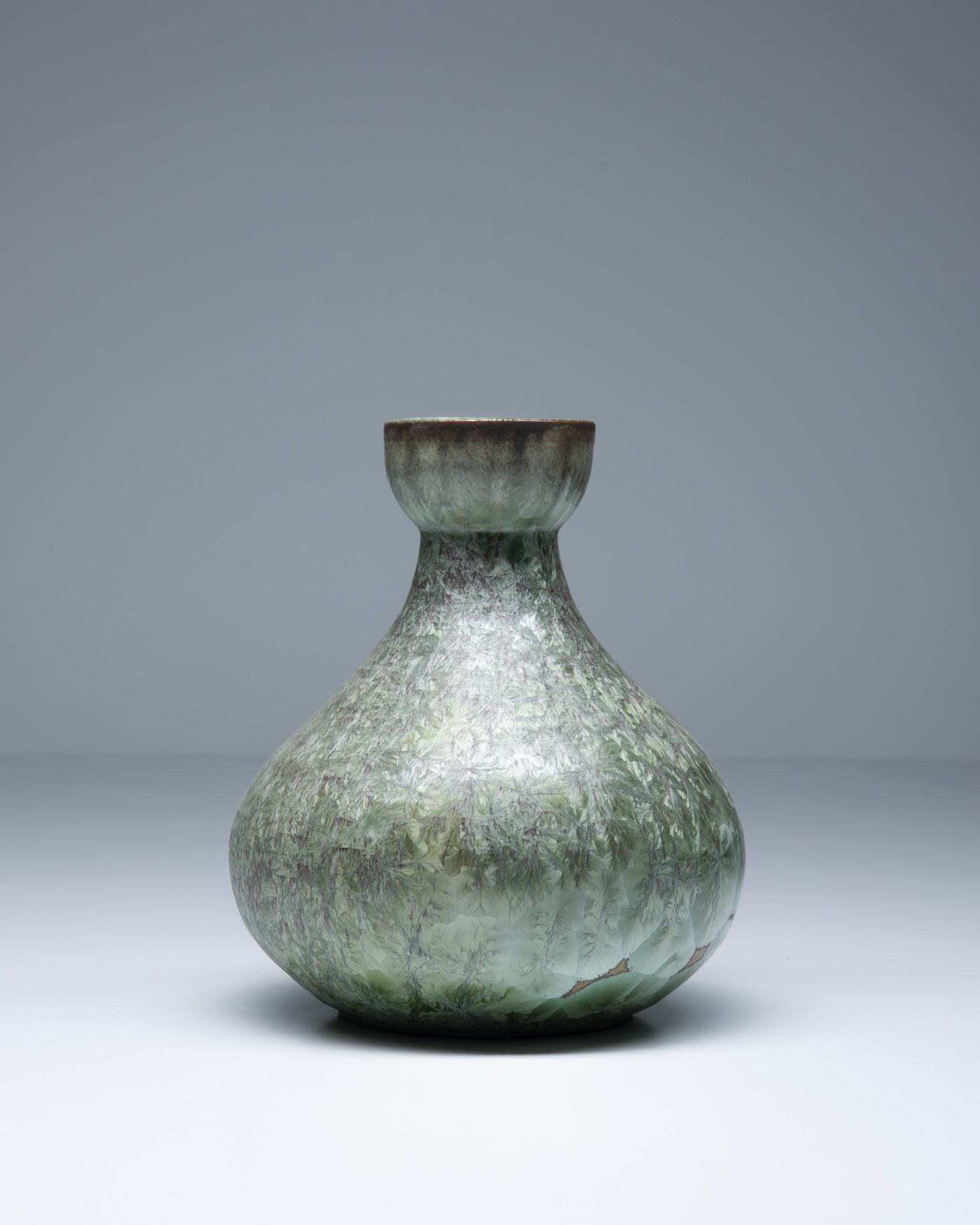 Marius Besson Ceramic vase/ lamp base with nucleations