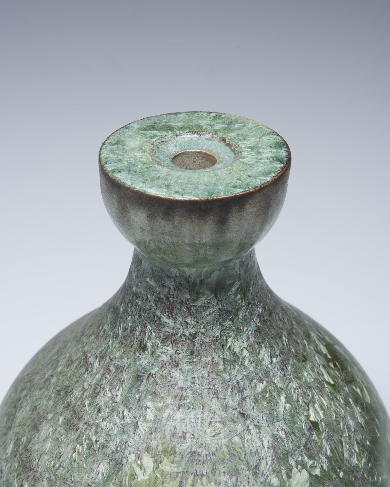 Marius Besson Ceramic vase/ lamp base with nucleations