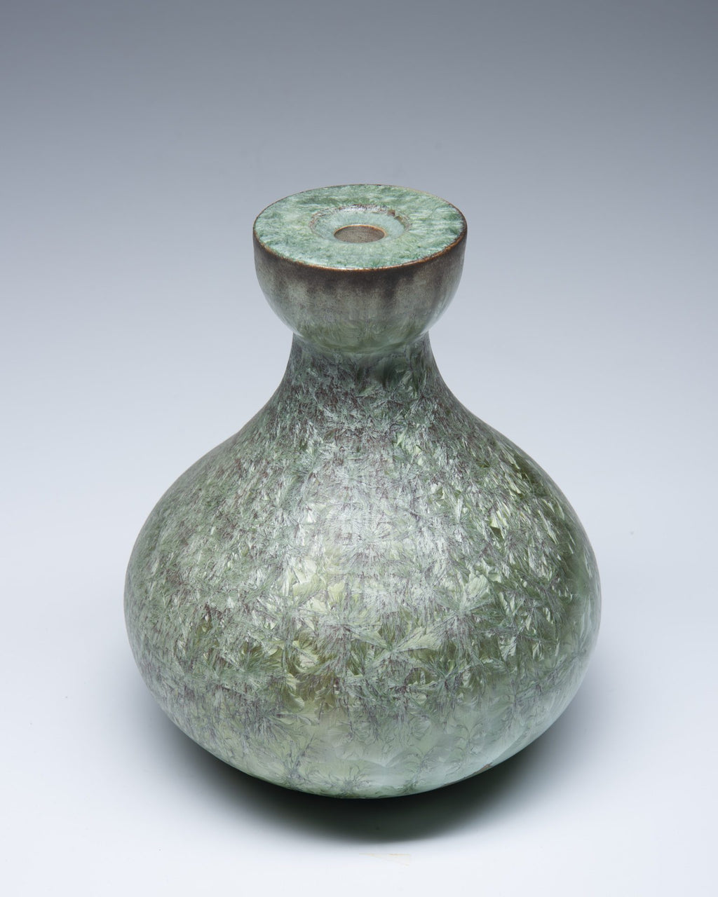 Marius Besson Ceramic vase/ lamp base with nucleations