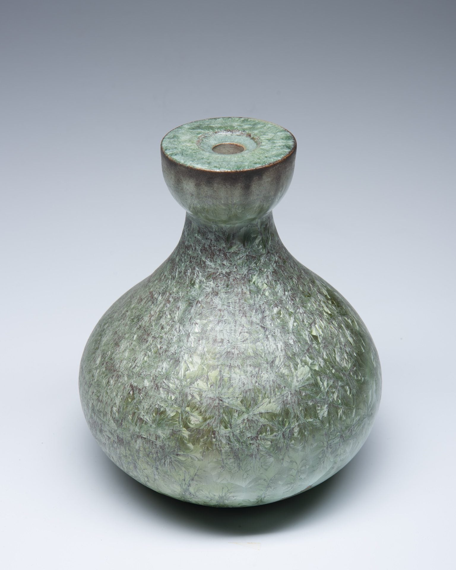 Marius Besson Ceramic vase/ lamp base with nucleations