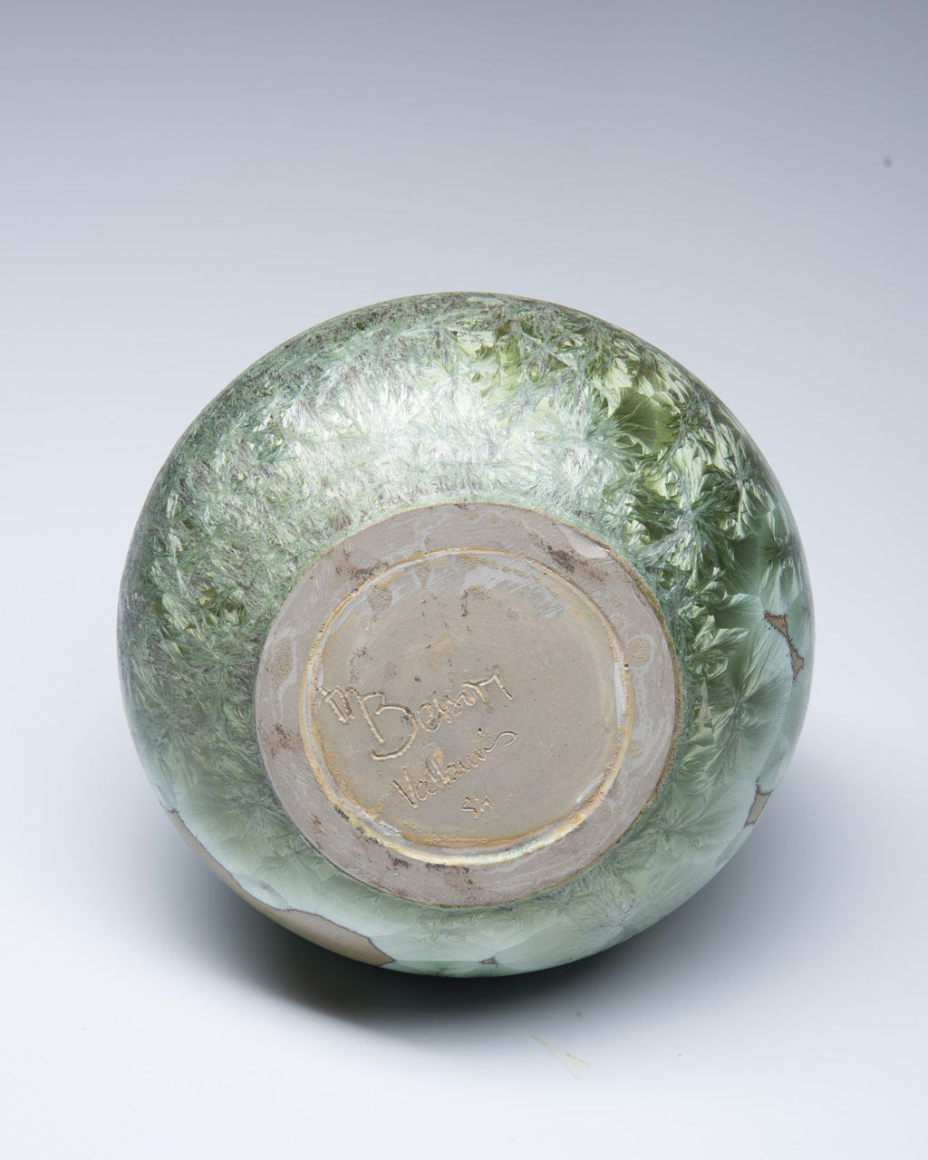 Marius Besson Ceramic vase/ lamp base with nucleations