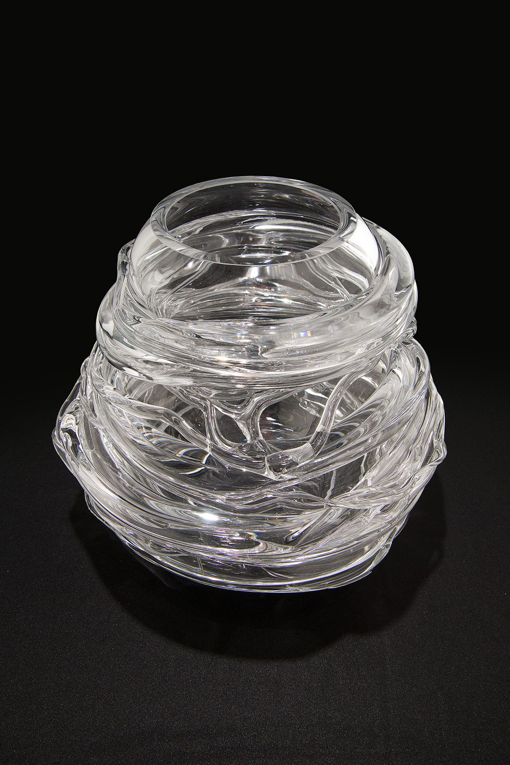 l'Anverre, Sem Schanzer ‘Drop Honey’ Vase in Crystal Glass