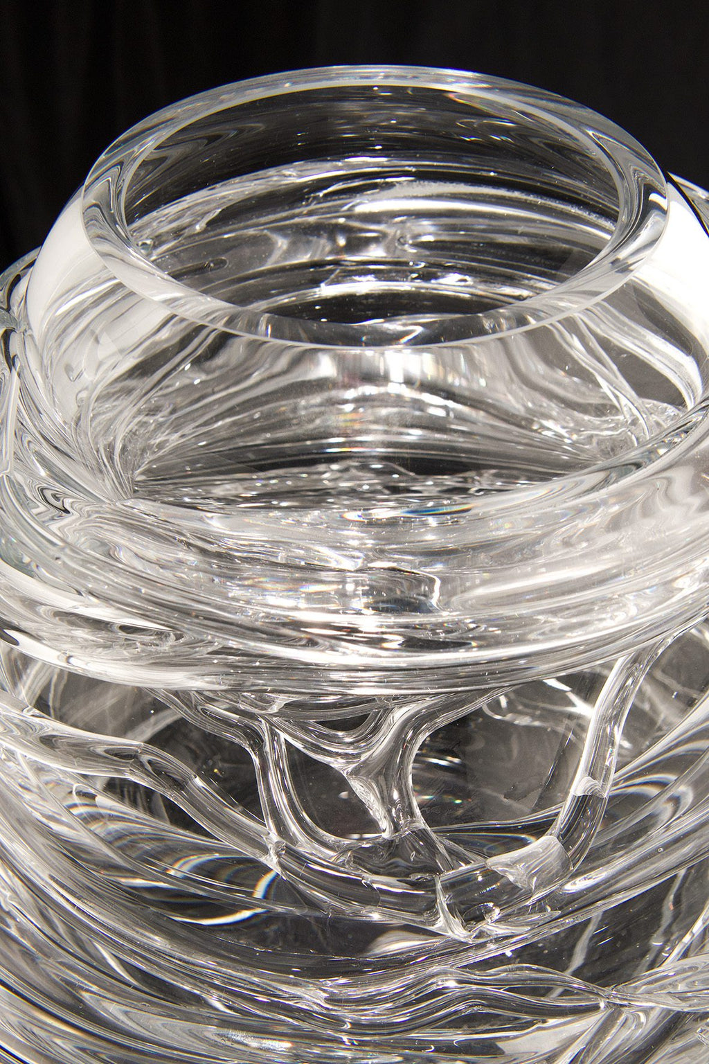 l'Anverre, Sem Schanzer ‘Drop Honey’ Vase in Crystal Glass