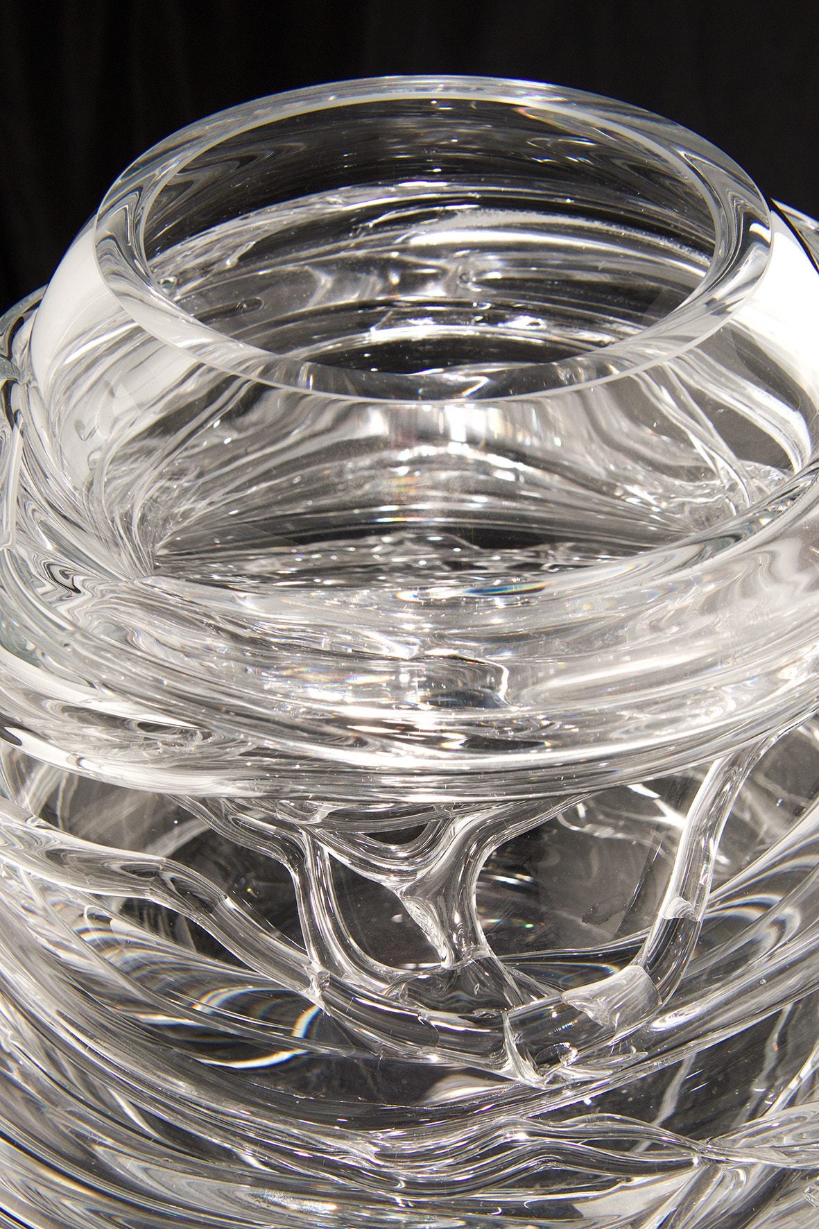 l'Anverre, Sem Schanzer ‘Drop Honey’ Vase in Crystal Glass