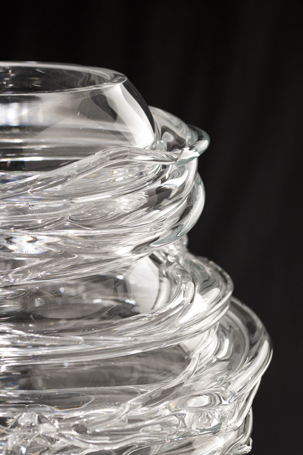 l'Anverre, Sem Schanzer ‘Drop Honey’ Vase in Crystal Glass