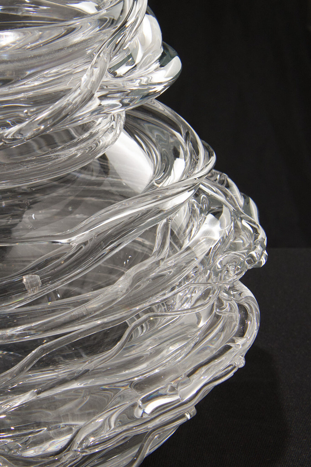 l'Anverre, Sem Schanzer ‘Drop Honey’ Vase in Crystal Glass