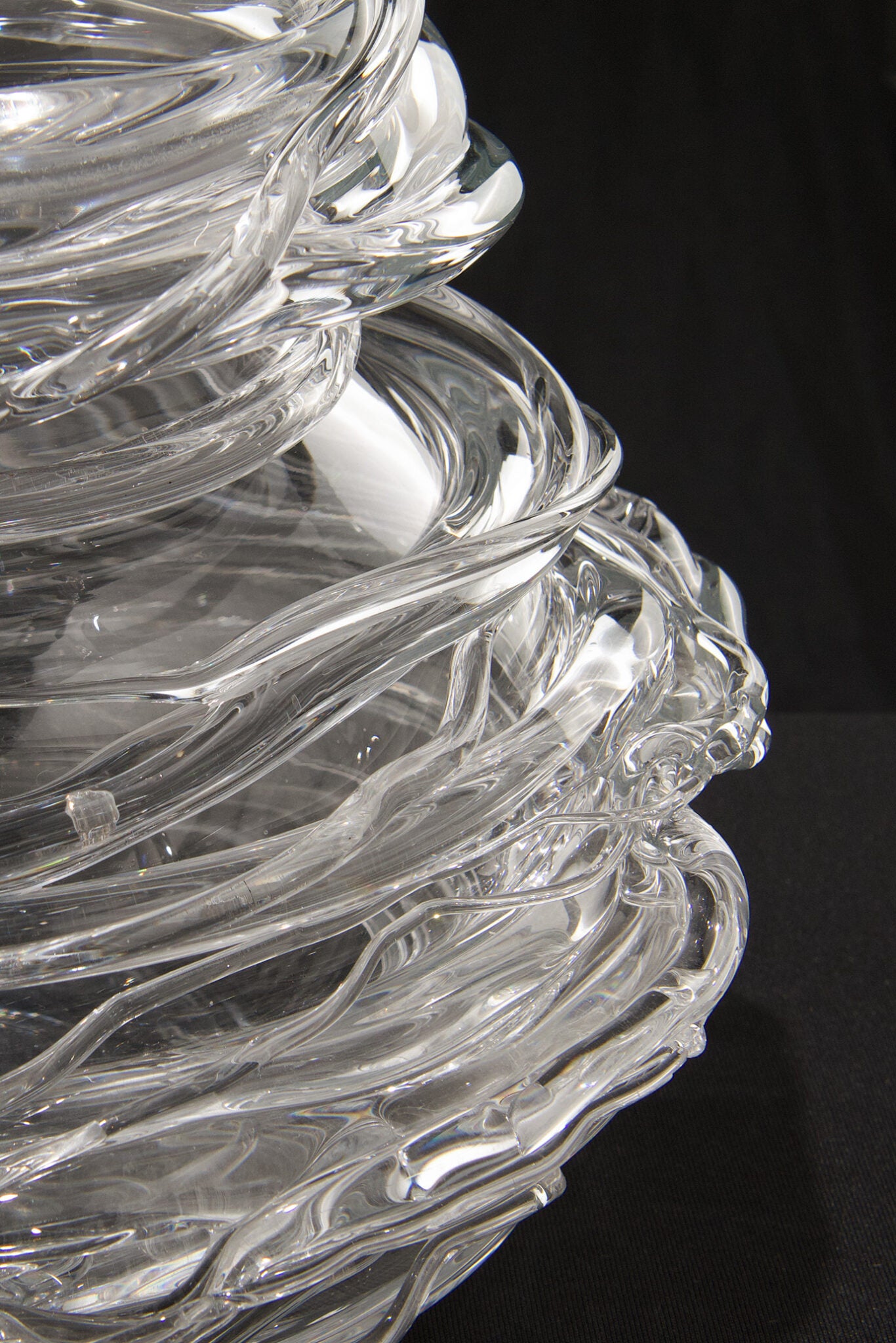 l'Anverre, Sem Schanzer ‘Drop Honey’ Vase in Crystal Glass