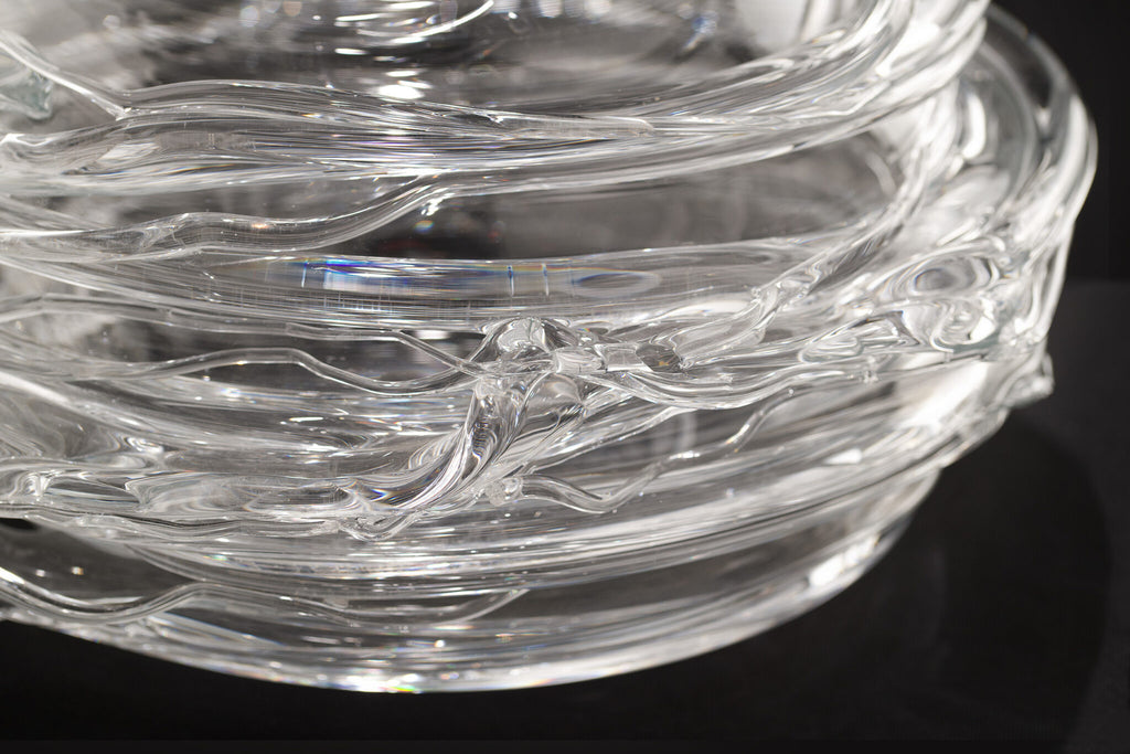 l'Anverre, Sem Schanzer ‘Drop Honey’ Vase in Crystal Glass