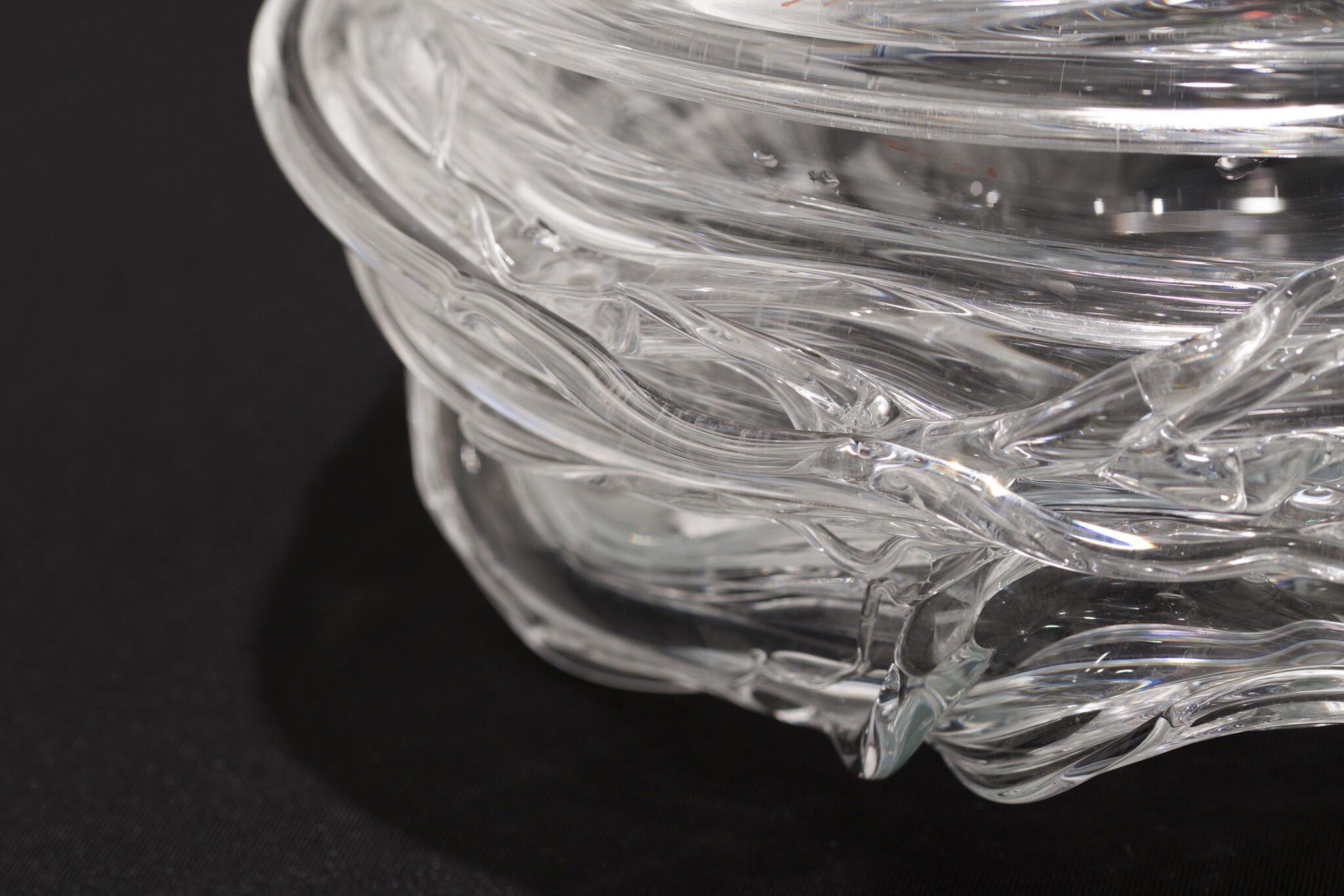 l'Anverre, Sem Schanzer ‘Drop Honey’ Vase in Crystal Glass