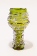 l'Anverre, Sem Schanzer ‘Tamtam Honey’ Vase in Crystal and Green Glass
