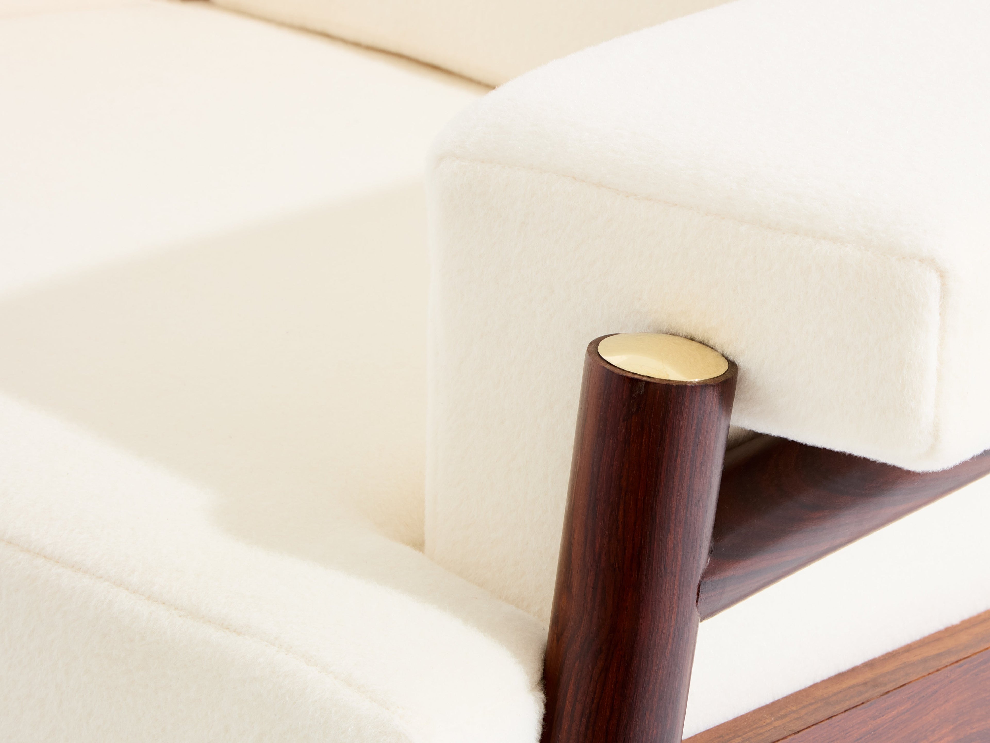 Carlo De Carli pair of armchairs rosewood brass leather 1966