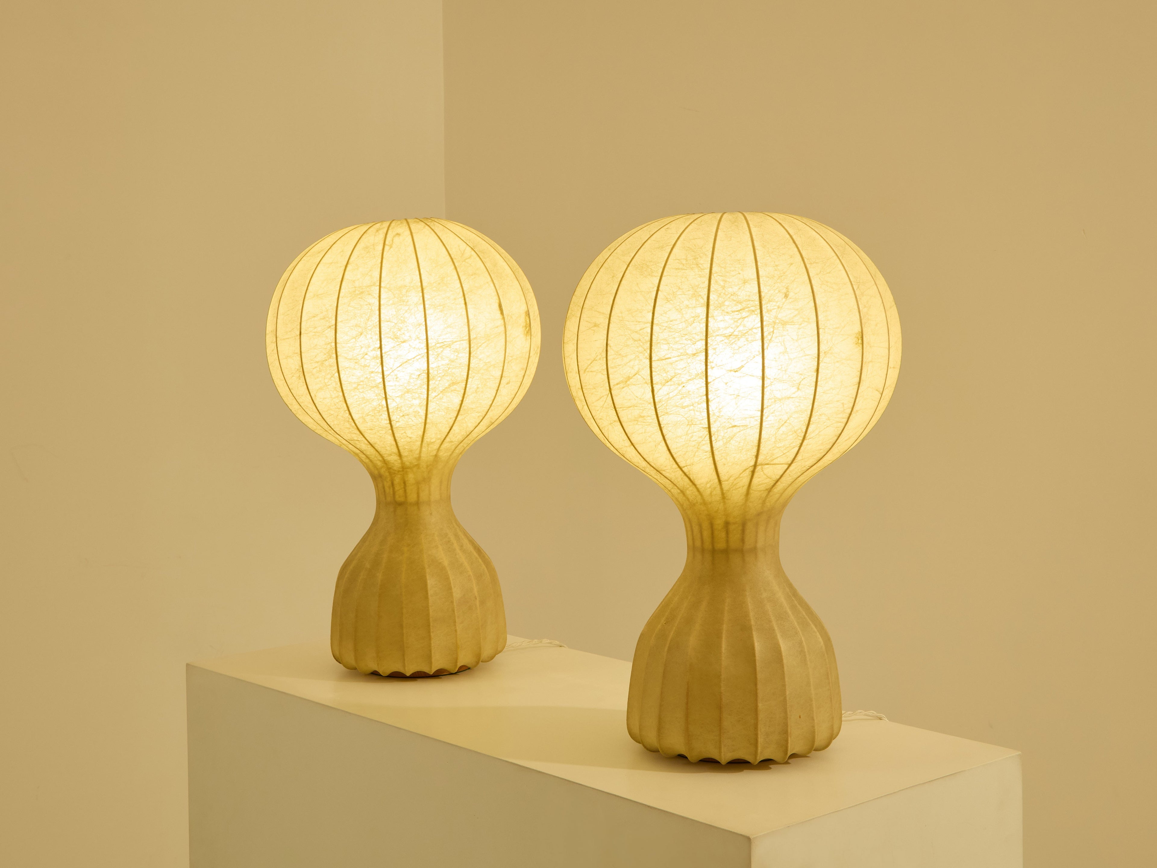 Castiglioni pair of first edition Gatto Grande lamps early 1960s
