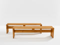 Charlotte Perriand pine benches Les Arcs 1970s