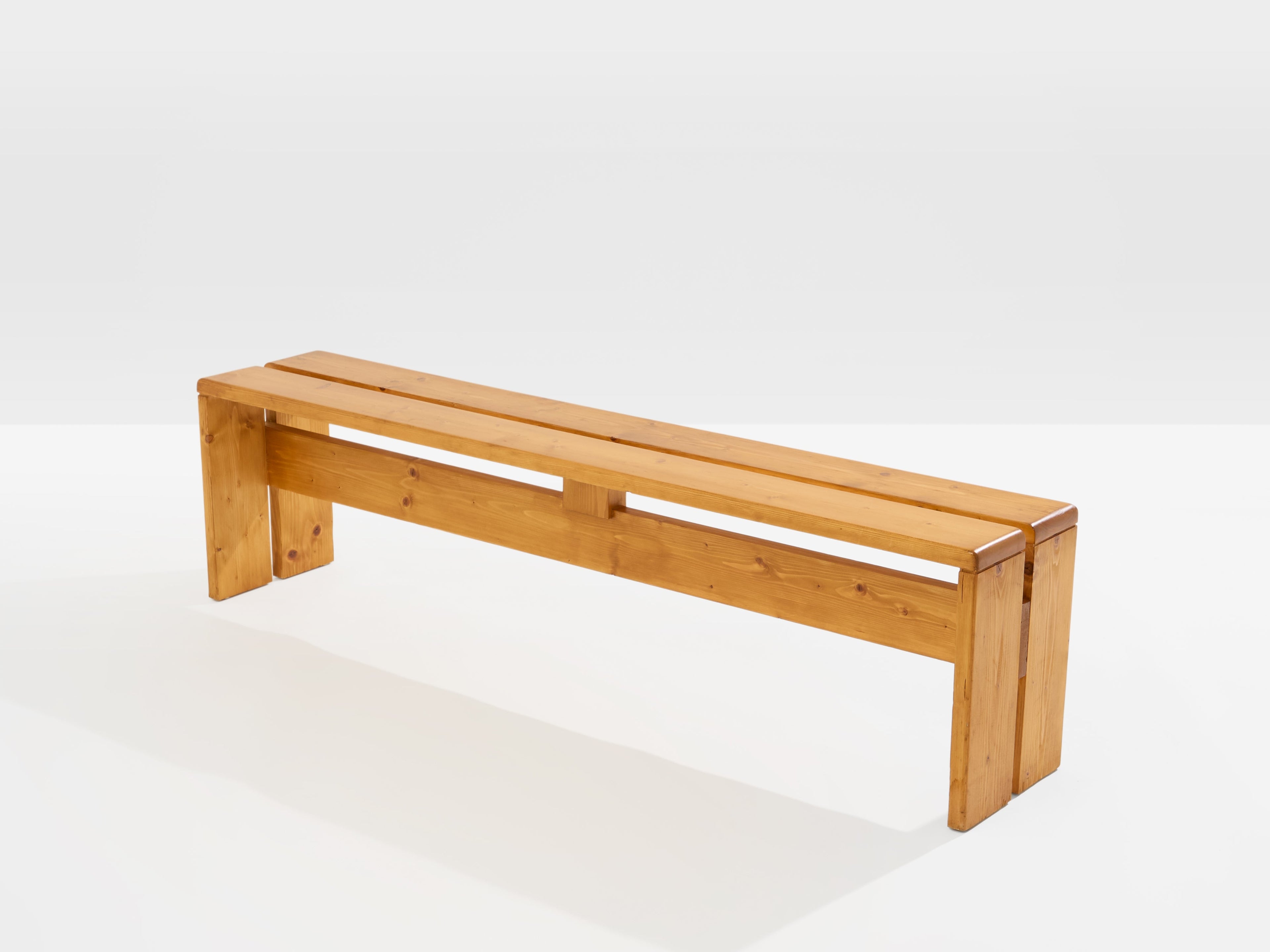 Charlotte Perriand pine benches Les Arcs 1970s