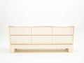 Sideboard commode brass white lacquer by Alain Delon for Maison Jansen 1975