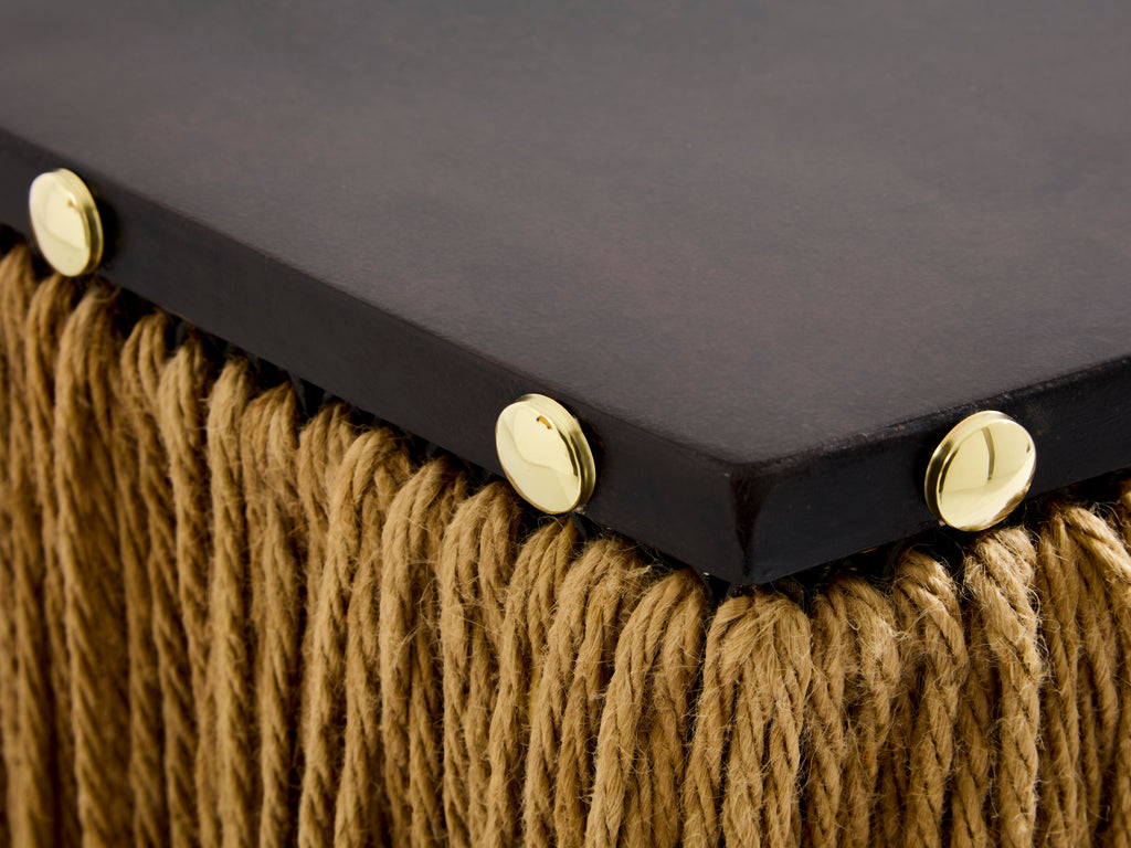 Sergio Ponzio IV metal and ropes console table 1970s