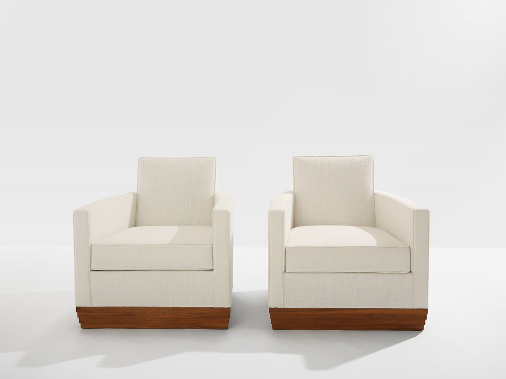 D.I.M. René Joubert & Philippe Petit pair of club armchairs 1930