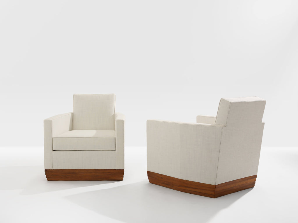 D.I.M. René Joubert & Philippe Petit pair of club armchairs 1930