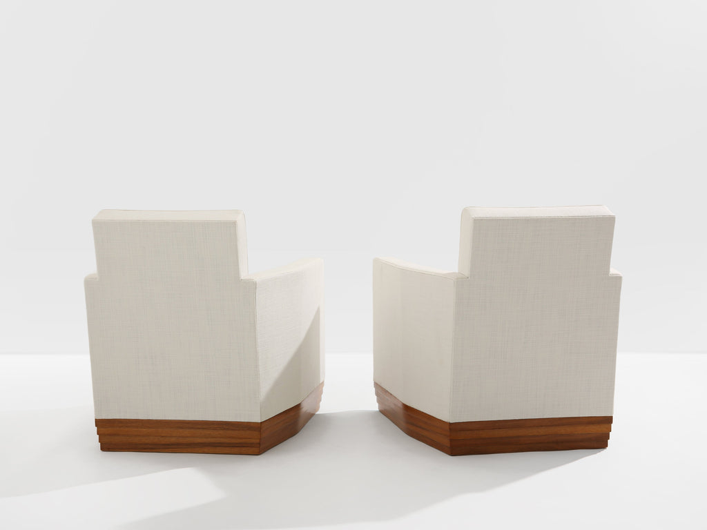 D.I.M. René Joubert & Philippe Petit pair of club armchairs 1930