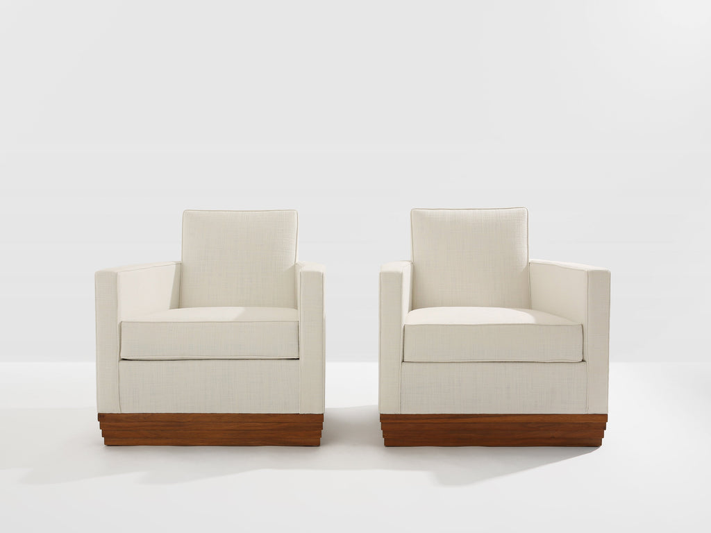 D.I.M. René Joubert & Philippe Petit pair of club armchairs 1930